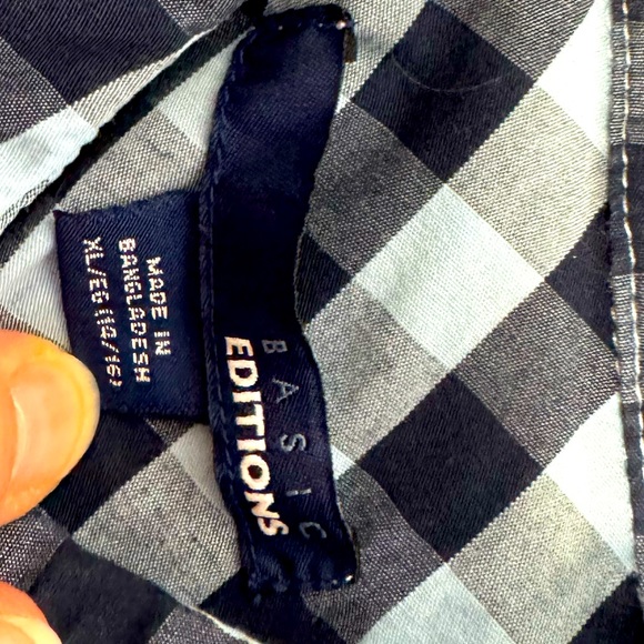 Basic Editions Button Down Shirt Youth XL - Picture 4 of 4
